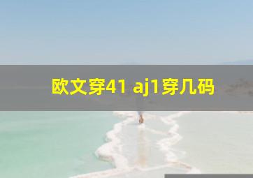 欧文穿41 aj1穿几码